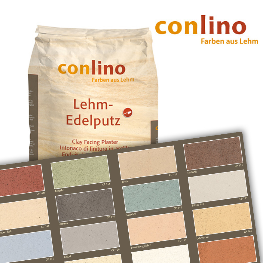conlino | Lehm-Edelputz 25kg | verschiedenen Farbtöne-image